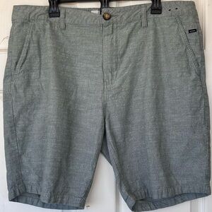 Rip Curl Brand ‎ Men’s Flat Front 9” Shorts Green Size 38 Tailored